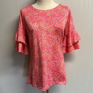 La Mer Luxe Corral‎ Print Top